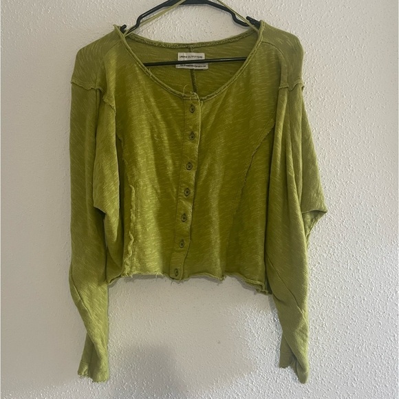 Urban Outfitters Tops - Urban outfitters lime green cropped top XS